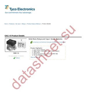 OAC15 datasheet  